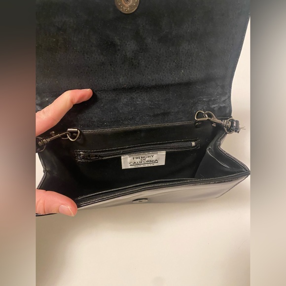 Vintage Frenchy of California Black Shoulder Bag Clutch - Picture 3 of 9